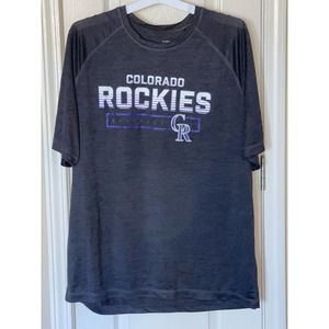 Colorado Rockies MLB Mens Size XL Black Short Sleeve Shirt Genuine Merchandise